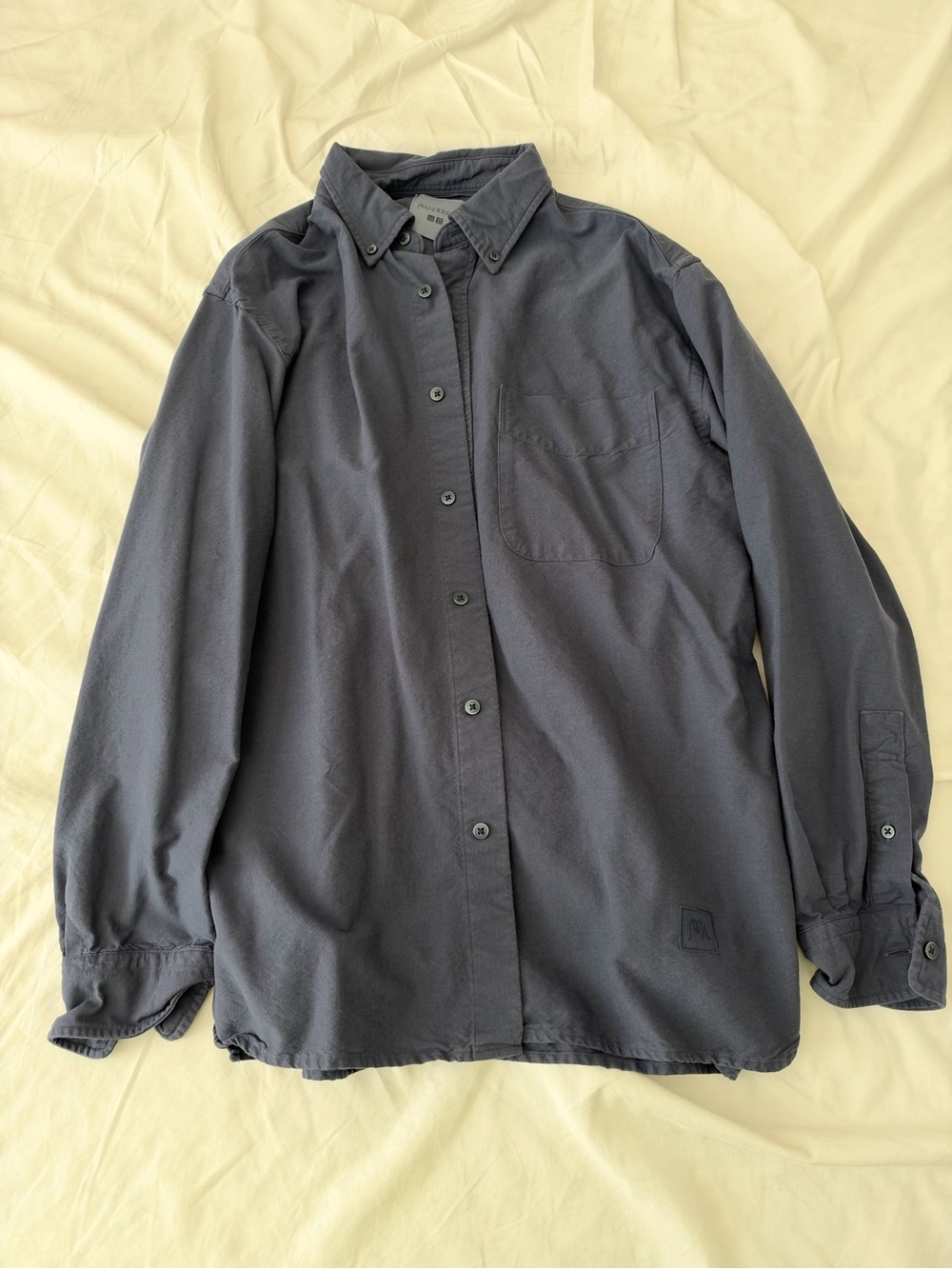 Uniqlo JE Anderson Men's Button-Down Long Sleeve Shirt - Blue